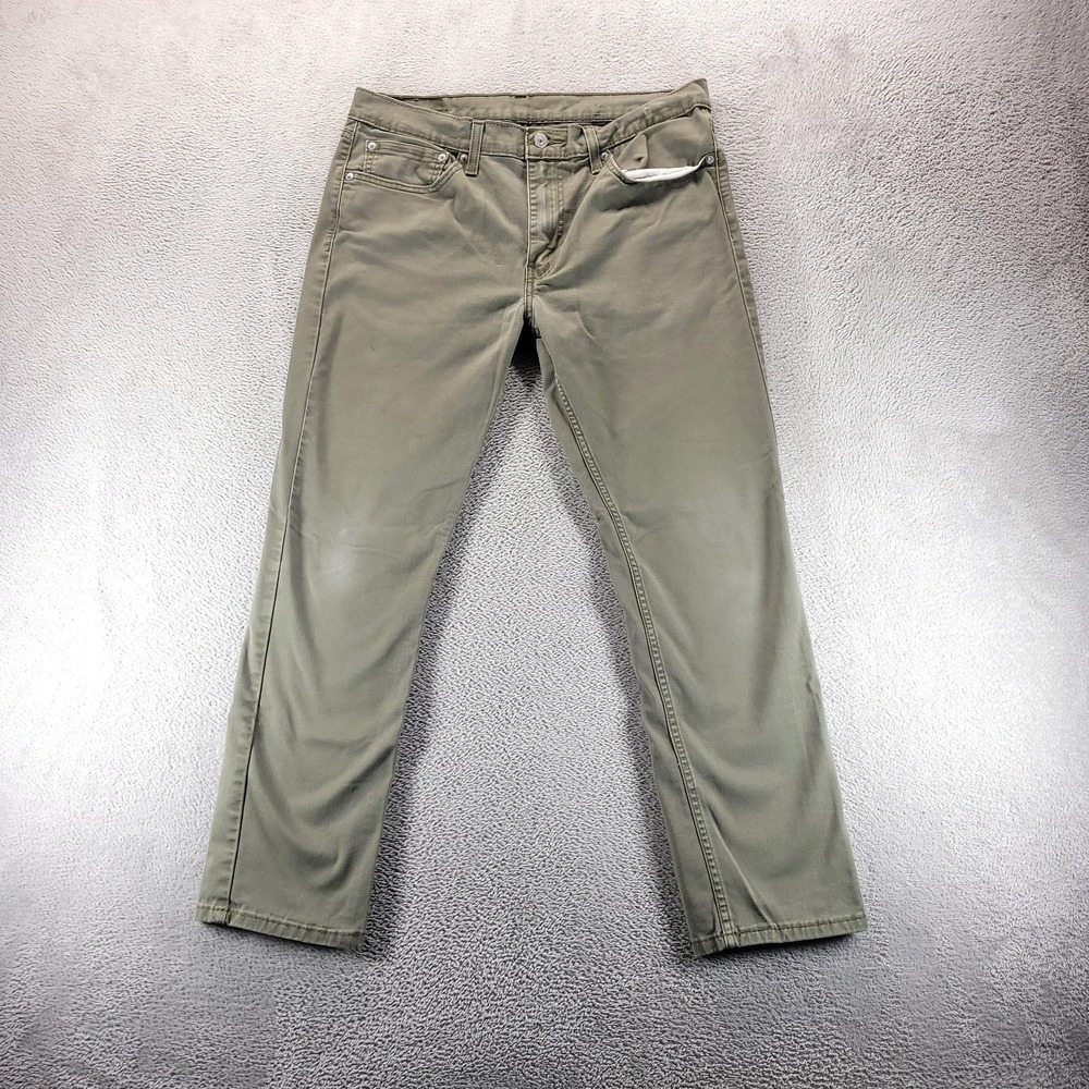 Levis 511 Jeans Mens 34x30 Green Slim Tapered Medium Wash Denim Casual Comfort